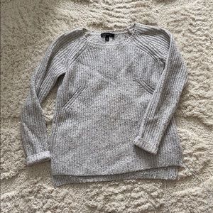 Split-hem crewneck sweater